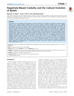 Negatively-Biased Credulity and the Cultural Evolution of Beliefs