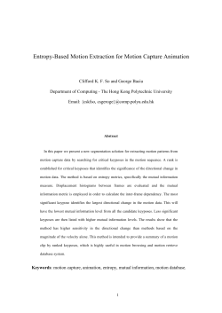 Entropy-Based Motion Extraction for Motion