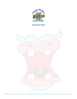 Information Packet - Happy Hungry Hippos