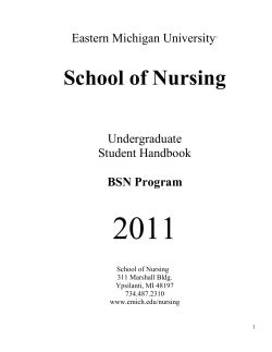 2011 Student Handbook - Eastern Michigan University