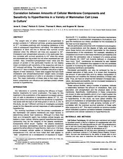 Correlation between Amounts of Cellular