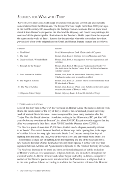 sources for war with troy
