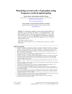 Measuring several-cycle 1.5-&micro;m pulses using frequency