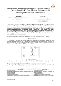 Evaluation of LSB Based Image Steganography