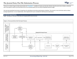 The Journal Entry Flat File Submission Process