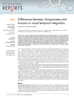 (2013) Differences between chimpanzees and humans in visual