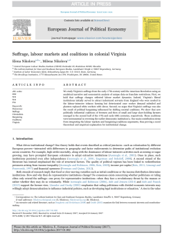 Suffrage, labour markets and coalitions in colonial Virginia