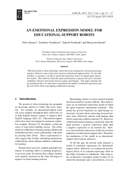 an emotional expression model for educational
