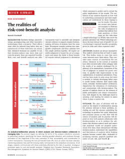 The realities of risk-cost-benefit analysis