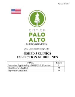 oshpd 3 clinics inspection guidelines