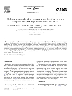 High-temperature electrical transport properties of buckypapers