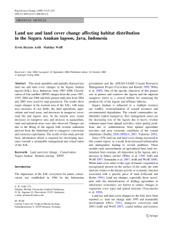 Land use and land cover change affecting habitat distribution in the