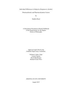 Individual Differences in Subjective Response to Alcohol