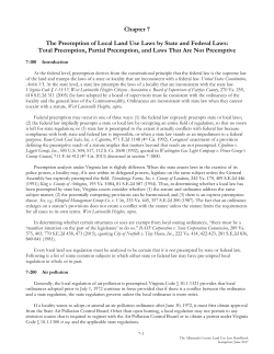 Chapter 7 The Preemption of Local Land Use Laws