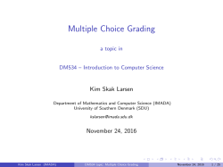 Multiple Choice Grading