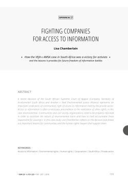FIGHTING COMPANIES FOR ACCESS TO INFORMATION