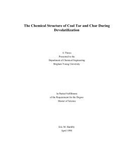 The Chemical Structure of Coal Tar and Char During