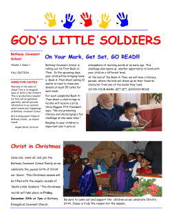 GOD`S LITTLE SOLDIERS - Bethany Covenant School