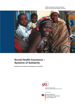 Social Health Insurance: Systems of Solidarity