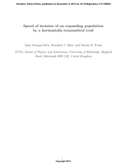 Speed of invasion of an expanding population by a
