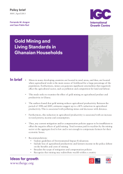Gold Mining and Living Standards in Ghanaian Households