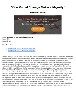 One Man of Courage Makes a Majority