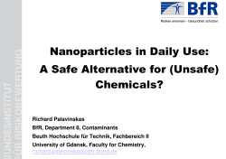 Nanoparticles in Daily Use - Beuth Hochschule f&uuml;r Technik Berlin