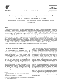 Social aspects of public waste management in Switzerland