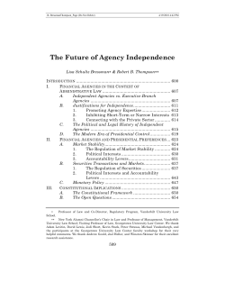 The Future of Agency Independence
