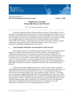 Mapping the Labyrinth: Partnership Mergers and Divisions