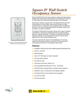 Square D&reg; Wall Switch Occupancy Sensor