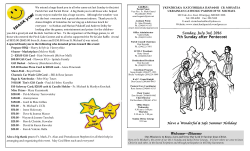 Sunday, July 3rd, 2016 7th Sunday after Pentecost