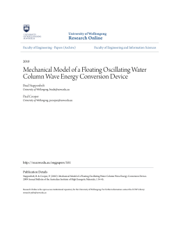 Mechanical Model of a Floating Oscillating Water Column Wave