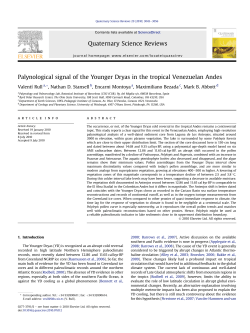Palynological signal of the Younger Dryas in the tropical