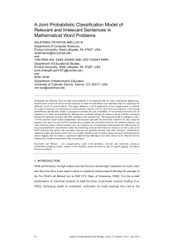 A Joint Probabilistic Classification Model of Relevant