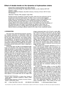 Effect of double bonds on the dynamics of hydrocarbon chains