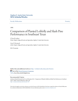 Comparison of Planted Loblolly and Slash Pine Performance in
