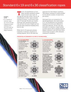 SWandard 6 x 19 and 6 x 36 classificaWion ropes