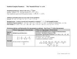 NonReal Complex Numbers: The &ldquo;Standard Form&rdquo; is a+bi If there`s