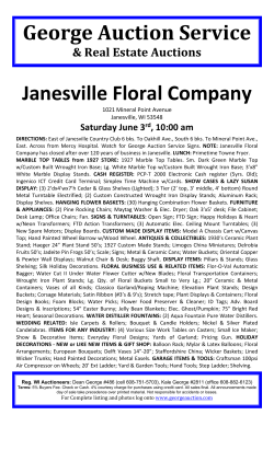George Auction Service Janesville Floral Company