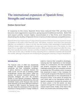 The international expansion of Spanish firms