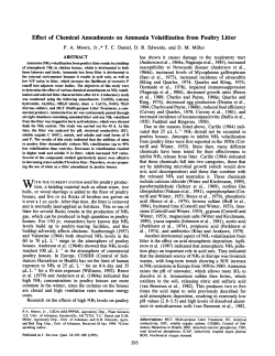 Effect of Chemical Amendments on Ammonia Volatilization from