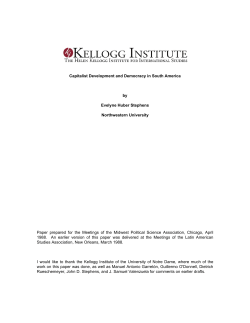 Capitalist Development and Democracy in South America by