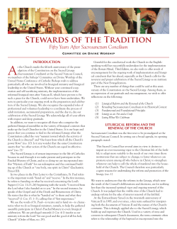 Stewards of the Tradition - United States Conference of Catholic