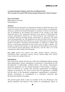 A CHALLENGED VISION AND ITS ALTERNATIVES. The Concept of