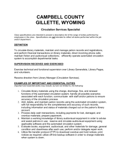 Circulation Services Specialist