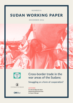 Cross-border trade in the war areas of the Sudans