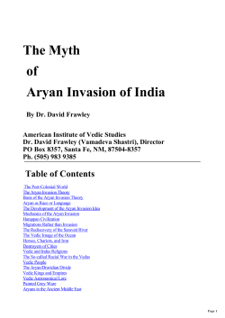 The Myth of Aryan Invasion of India