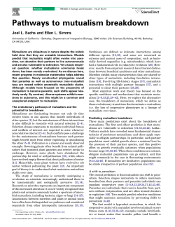 Pathways to mutualism breakdown