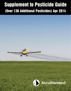 Supplement to Pesticide Guide
